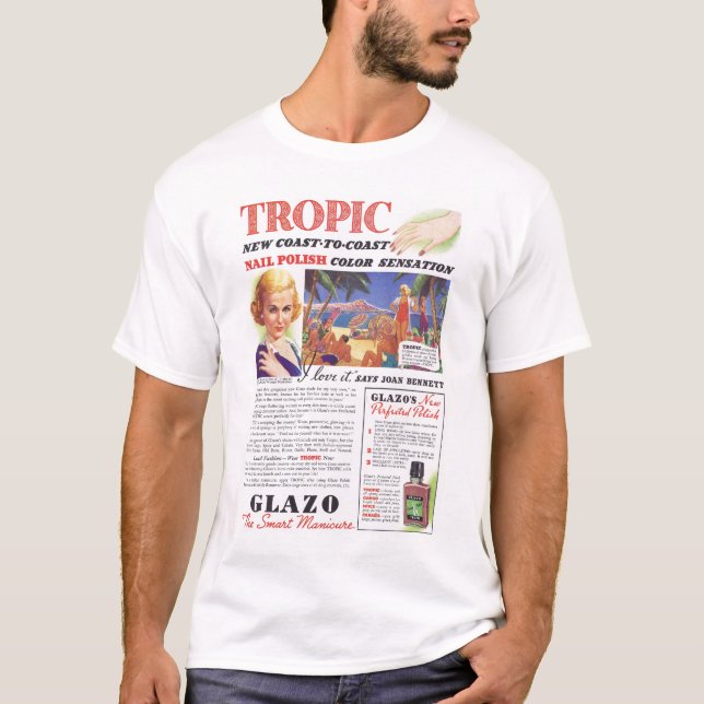 Joan Bennett Nail Polish Ad T-Shirt (Front)