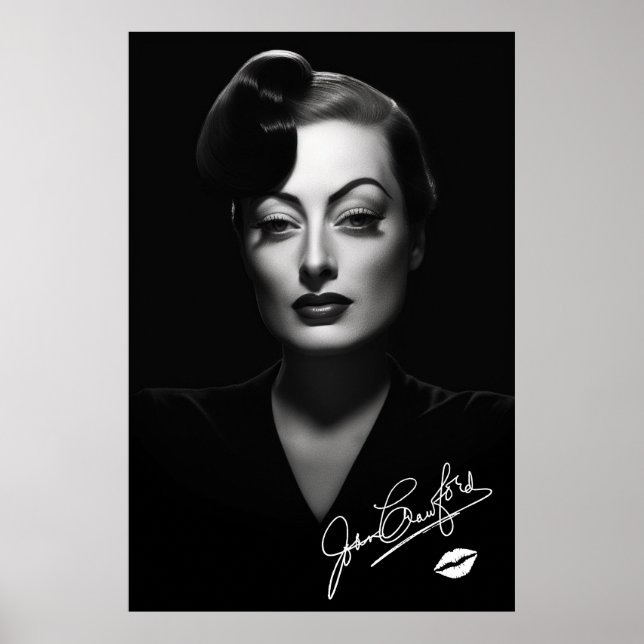 Joan Crawford, black and white, noir poster (Front)