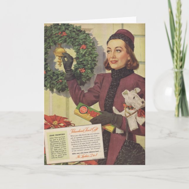 Joan Crawford Christmas Ad 1937 Holiday Card (Front)