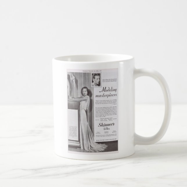 Joan Crawford in Adrien for Silk advertisement Coffee Mug (Right)