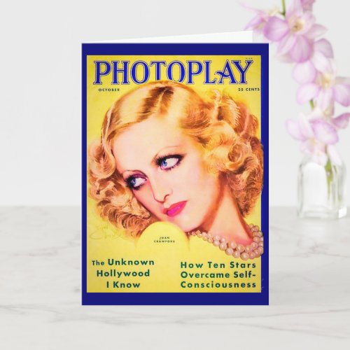 Joan Crawford Photoplay Magazine Cover Card