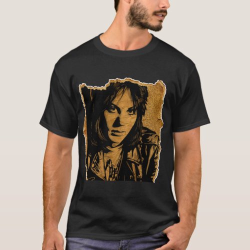 Joan Jett Vintage Paper Joan Jett   T_Shirt