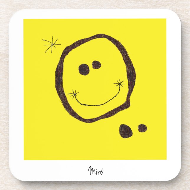 joan miro happy face coaster (Front)