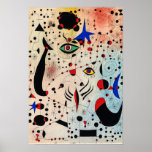 joan miro paintings art, abstract art poster
