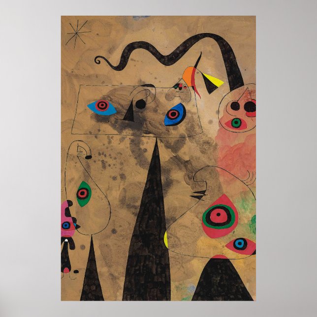 joan miro paintings art, abstract art poster (Front)