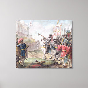 Joan of Arc (1412-31) Orders the English to Leave Canvas Print