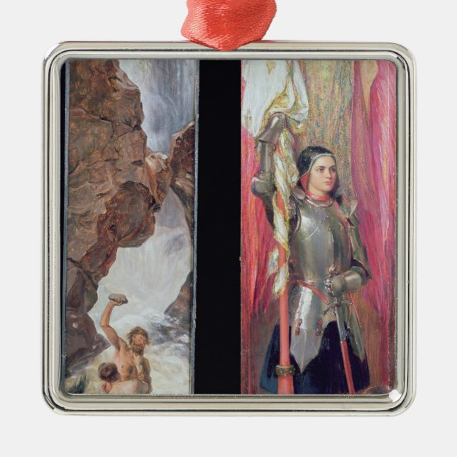 Joan of Arc, 1890s Metal Ornament (Front)