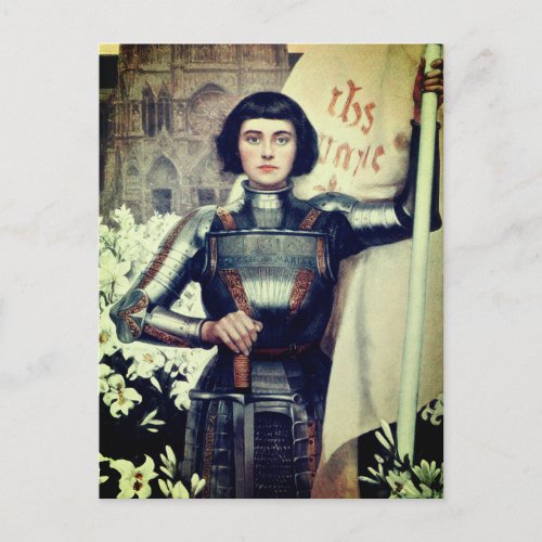 Joan of Arc Albert Lynch illustration Postcard