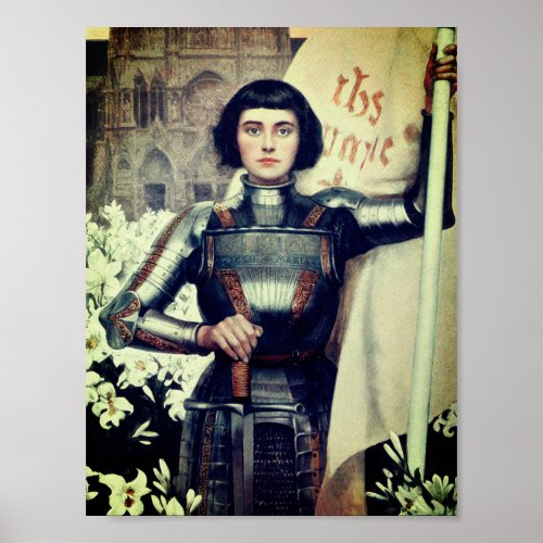 Joan of Arc Albert Lynch illustration Poster