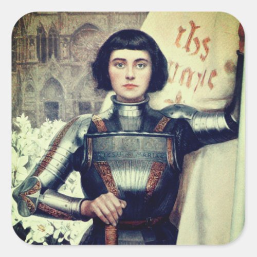 Joan of Arc Albert Lynch illustration Square Sticker