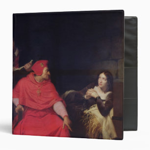 Joan of Arc  and the Cardinal of Winchester 3 Ring Binder