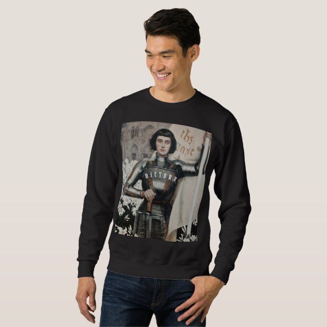  ”Joan of Arc” Black Sweatshirt  (Front Full)