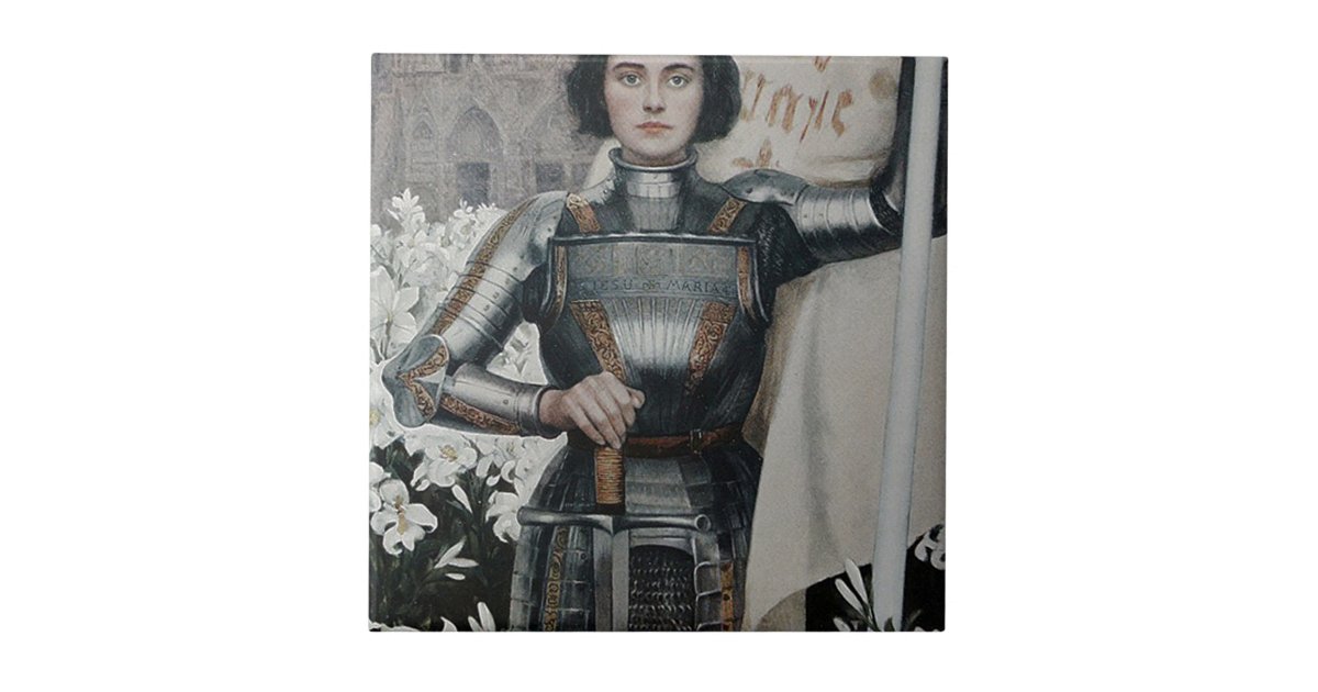 Joan Of Arc By Albert Lynch Tile Zazzle Com