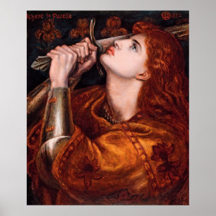 Joan of Arc by Dante Gabriel Rossetti Poster