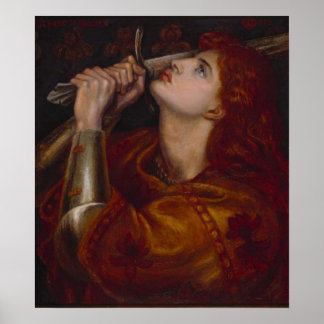 Joan of Arc by Dante Gabriel Rossetti Poster