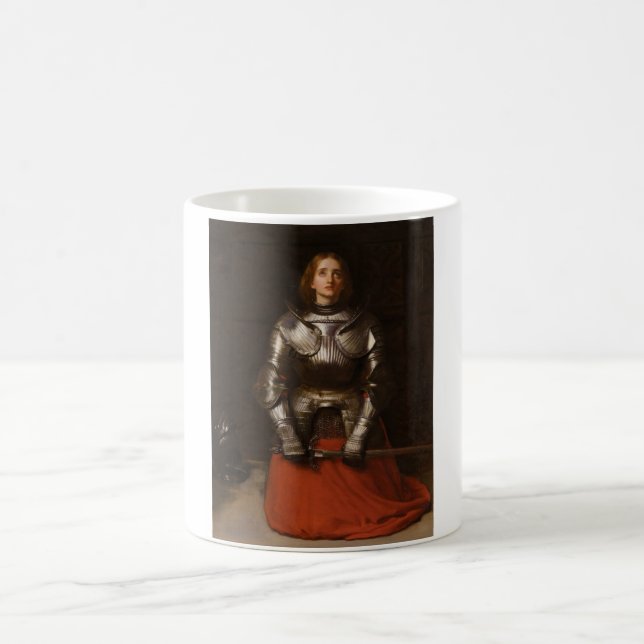Joan of Arc (by John Everett Millais) Coffee Mug (Center)