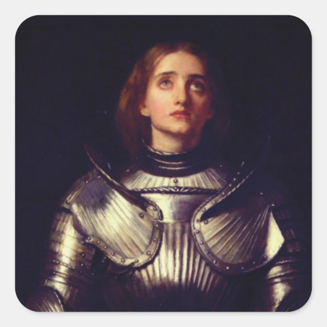 Joan of Arc by John Everett Millais Square Sticker (Front)
