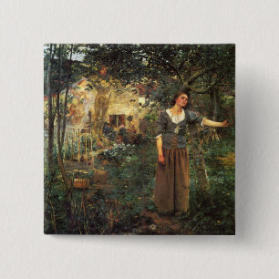 Joan of Arc by Jules Bastien Lepage Pinback Button