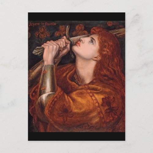 Joan of Arc c 1882 by Dante Gabriel Rossetti Postcard