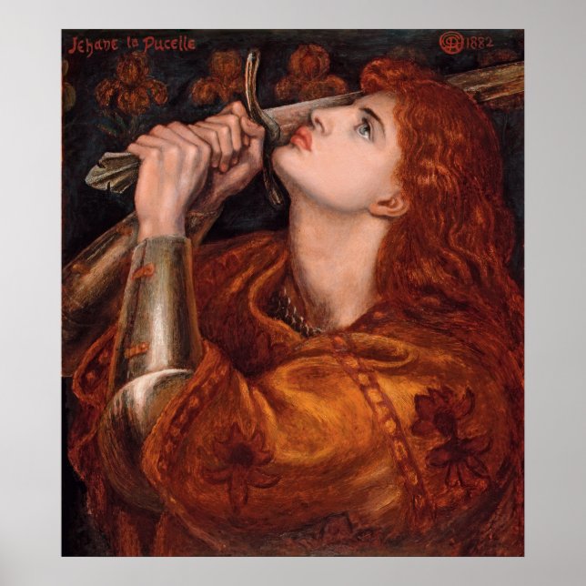 Joan of Arc, c. 1882 by Dante Gabriel Rossetti Poster (Front)