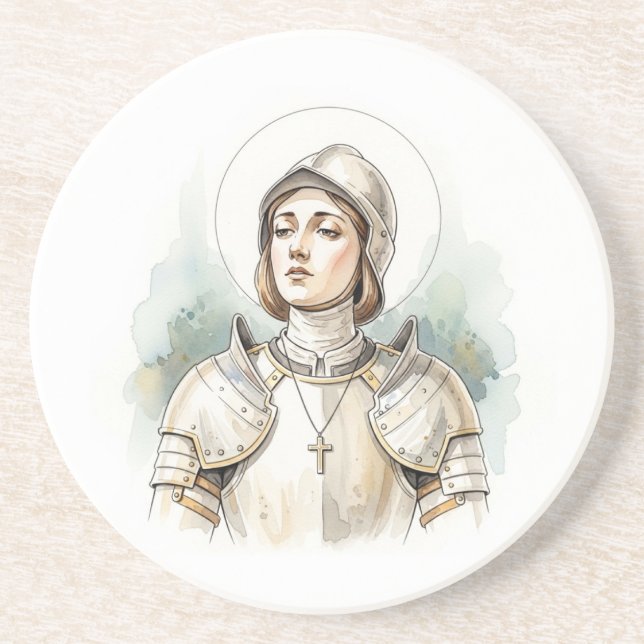 Joan of Arc , Catholic Gifts Coaster (Front)