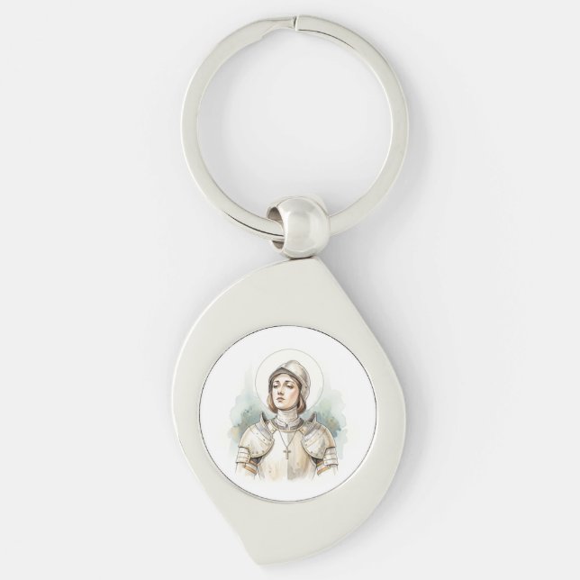 Joan of Arc , Catholic Gifts Keychain (Front)
