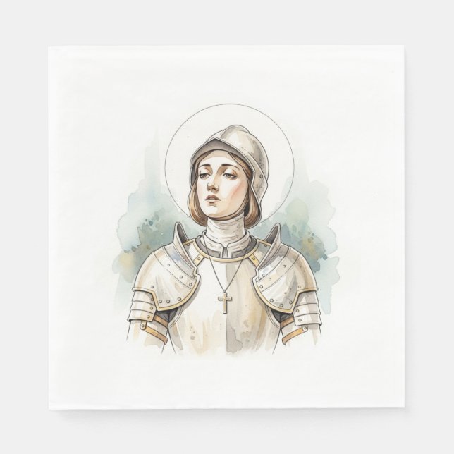 Joan of Arc , Catholic Gifts Napkins (Front)
