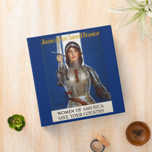 Joan of Arc French Heroine, Knight Maid of Orleans 3 Ring Binder