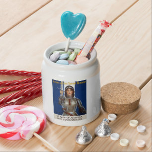 Joan of Arc French Heroine, Knight Maid of Orleans Candy Jar
