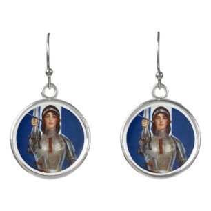Joan of Arc French Heroine, Knight Maid of Orleans Earrings