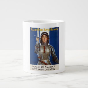 Joan of Arc French Heroine, Knight Maid of Orleans Giant Coffee Mug
