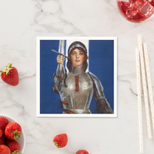 Joan of Arc French Heroine, Knight Maid of Orleans Napkins