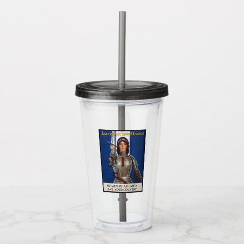 Joan of Arc French Heroine Knight National Hero Acrylic Tumbler