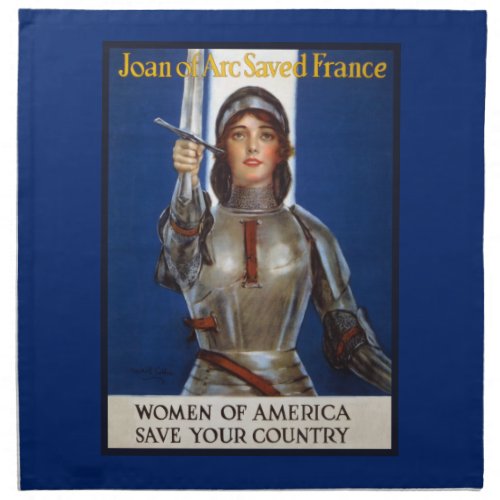 Joan of Arc French Heroine Knight National Hero Cloth Napkin