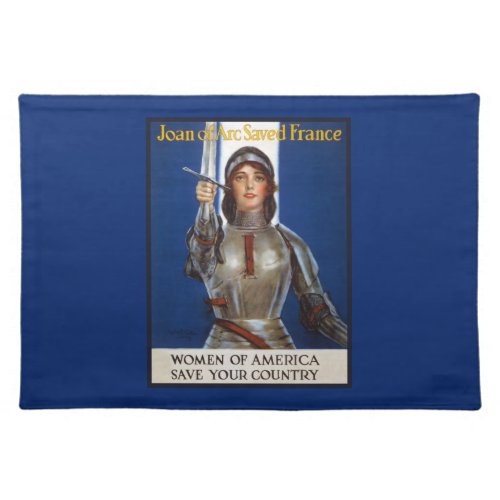 Joan of Arc French Heroine Knight National Hero Cloth Placemat