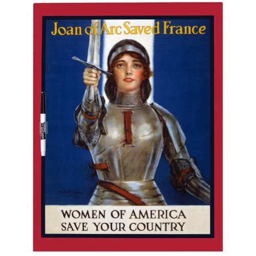 Joan of Arc French Heroine Knight National Hero Dry Erase Board