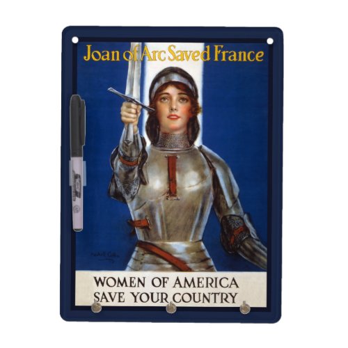 Joan of Arc French Heroine Knight National Hero Dry Erase Board