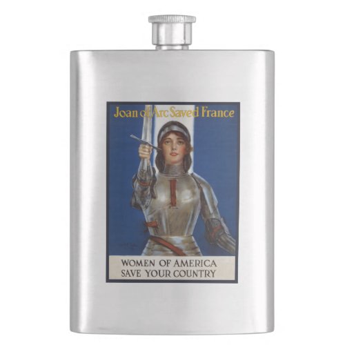 Joan of Arc French Heroine Knight National Hero Flask