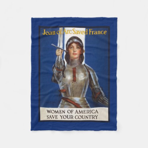 Joan of Arc French Heroine Knight National Hero Fleece Blanket