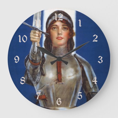 Joan of Arc French Heroine Knight National Hero Large Clock