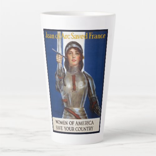 Joan of Arc French Heroine Knight National Hero Latte Mug