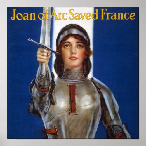 Joan of Arc French Heroine Knight National Hero Poster