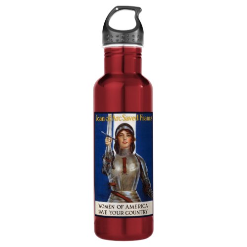 Joan of Arc French Heroine Knight National Hero Stainless Steel Water Bottle