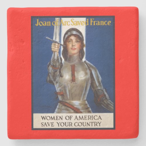 Joan of Arc French Heroine Knight National Hero Stone Coaster