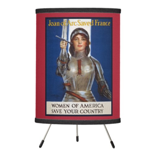 Joan of Arc French Heroine Knight National Hero Tripod Lamp