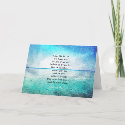 Joan of Arc inspirational quote Card