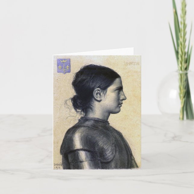 Joan of Arc  Letterpress Thank You Card (Front)