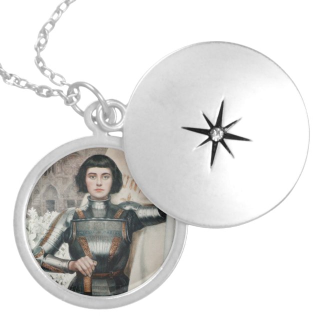 Joan of Arc Locket Necklace (Front)