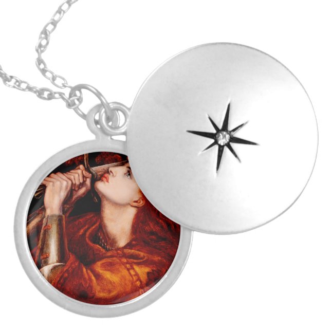 Joan of Arc Locket Necklace (Front)