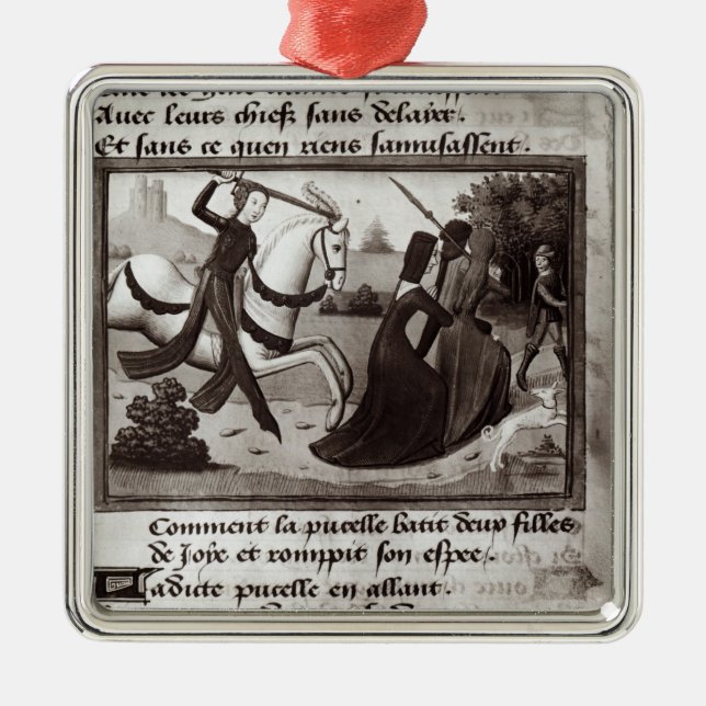Joan of Arc Metal Ornament (Front)